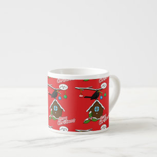 Taza De Espresso Bird House Merry Christmas