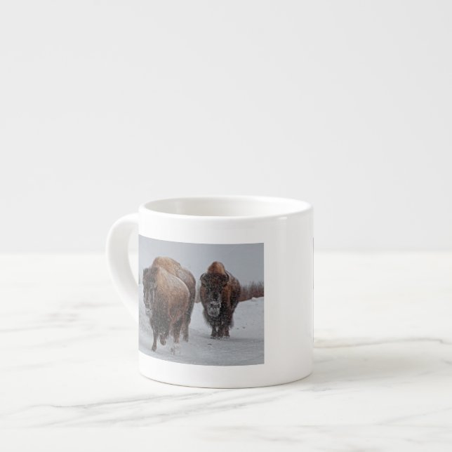Taza De Espresso Bisonte de Yellowstone (Izquierda)