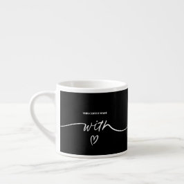 Taza De Espresso Blanco y negro de estilo