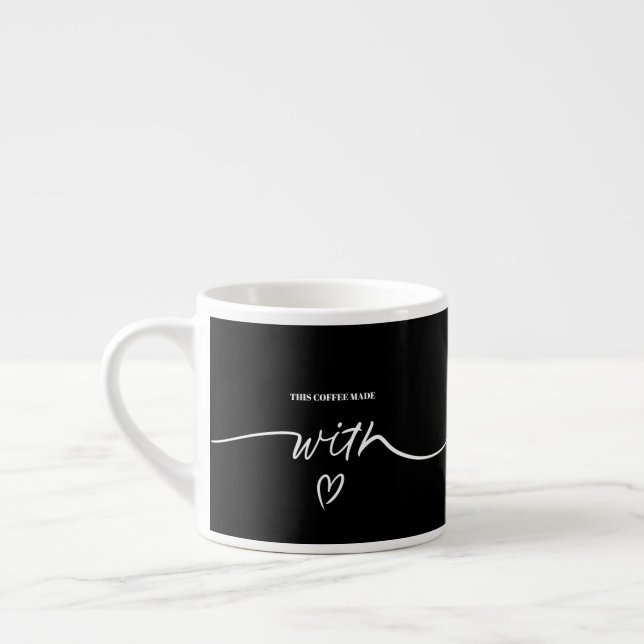Taza De Espresso Blanco y negro de estilo (Izquierda)