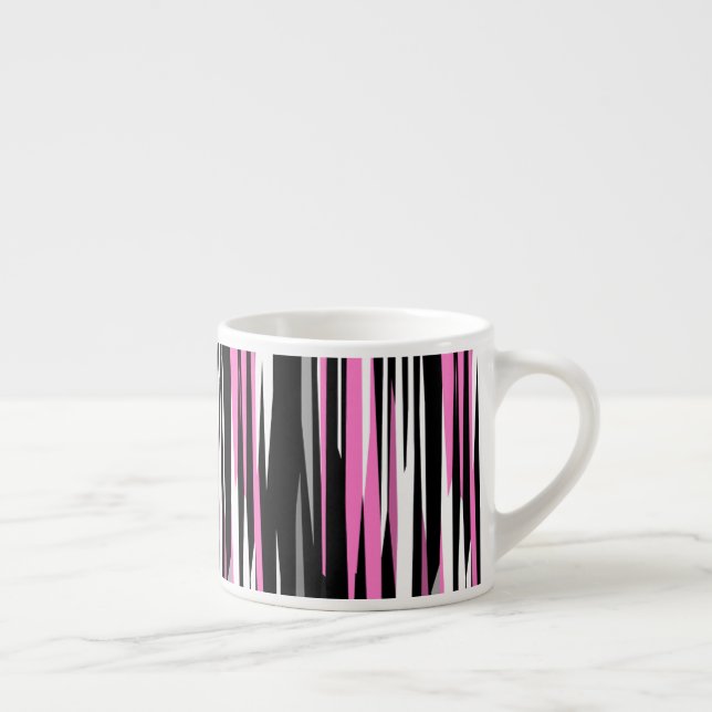 Taza De Espresso Blanco y negro rosa (Derecha)