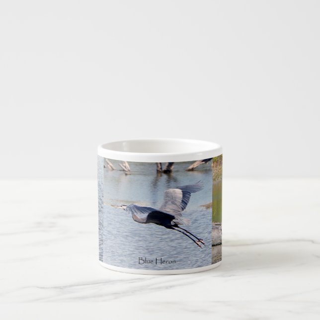 Taza De Espresso Blue Heron espresso mug (Frente)