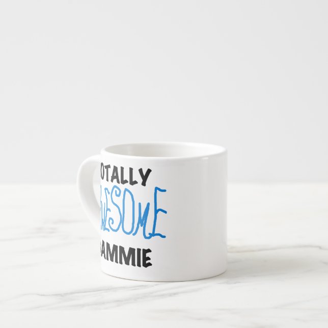 Taza De Espresso Blue Totalmente Awesome Gammie Gifts (Izquierda)