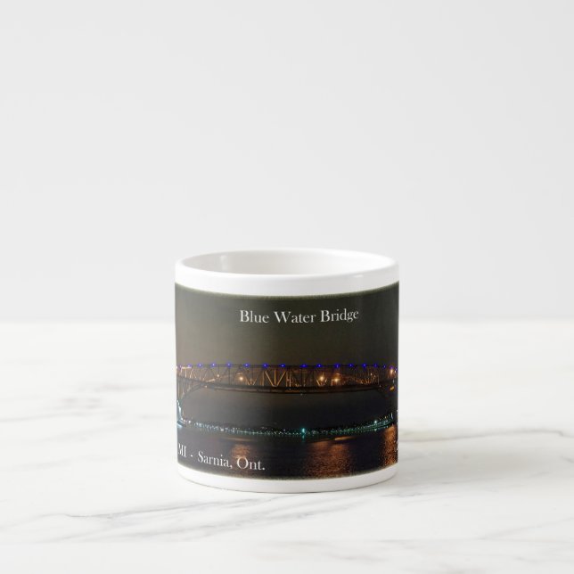 Taza De Espresso Blue Water Bridge night espresso mug (Frente)