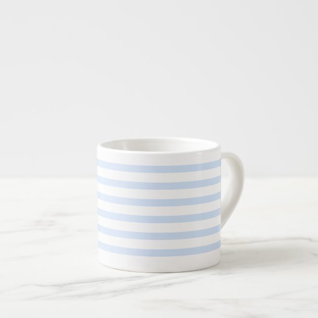 Taza De Espresso blue & white stripes – blau-weiß gestreift pastel (Derecha)