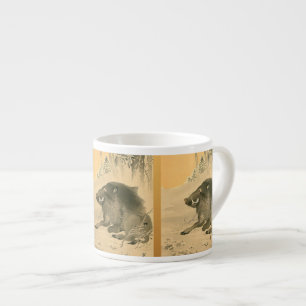Taza De Espresso Boar japonés pintando cordero de año de cerdo