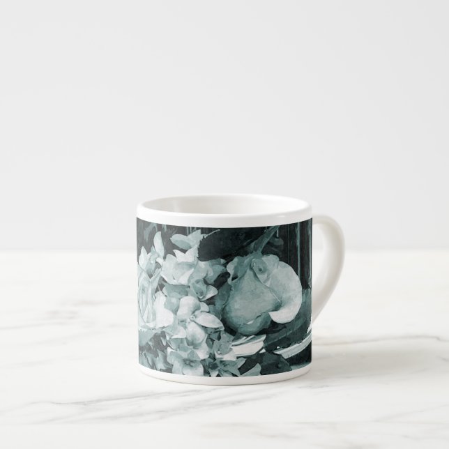 Taza De Espresso Boda Bouquet (Derecha)
