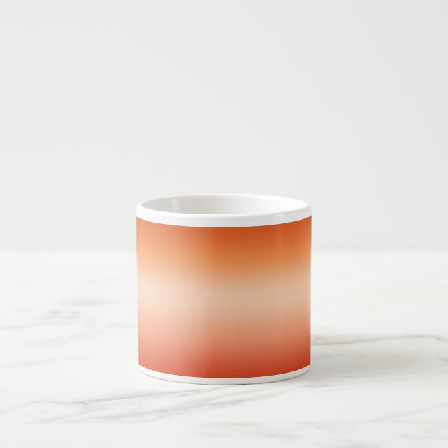 Taza De Espresso Bonito Ombre Naranja de verano caliente y gradient (Frente)