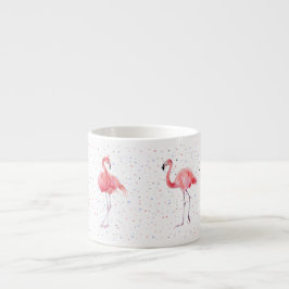 Taza De Espresso Bonito patrón flamencos rosados