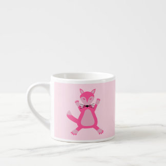 Taza De Espresso Bonito Pink Baby Fox