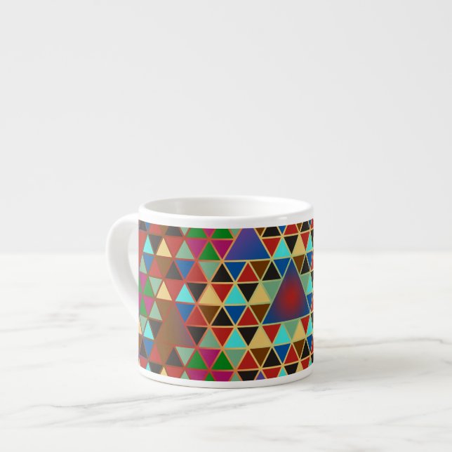 Taza De Espresso Bonito Triángulo patrón III + sus ideas (Izquierda)
