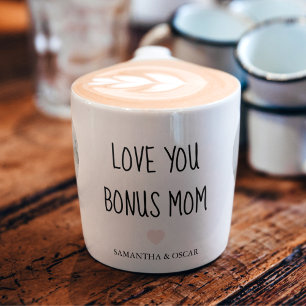 Taza De Espresso Bono Personalizado Mamá Te Amo Mamá Bono