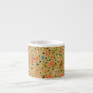 Taza De Espresso Bordado de Animales con Crewel Vintage: Tapiz Anti