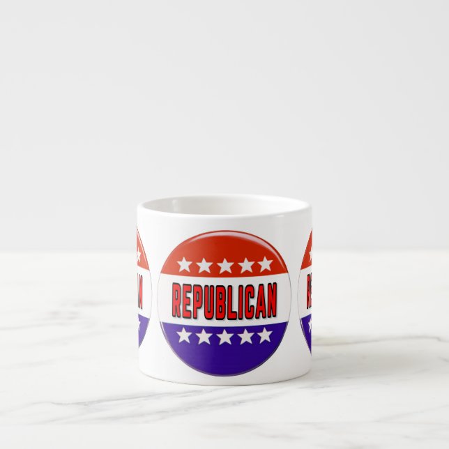 Taza De Espresso Botón Republicano (Frente)
