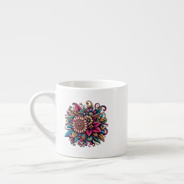 Taza De Espresso Bouquet (Izquierda)