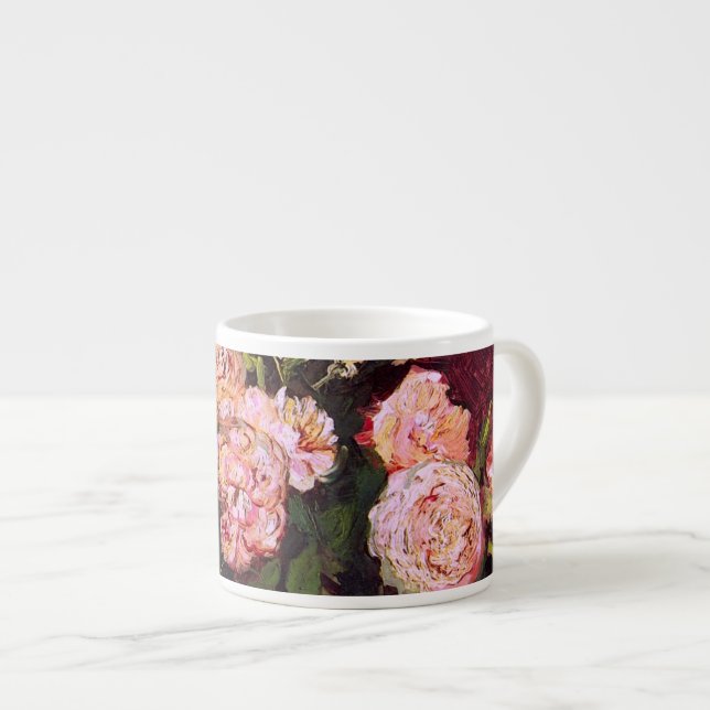 Taza De Espresso Bowl con peonies y Rosas Van Gogh Bella Artes (Derecha)