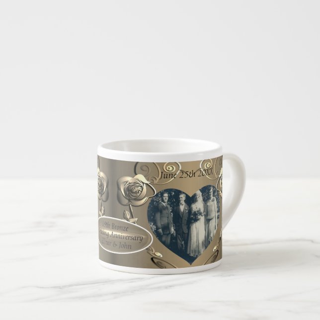Taza De Espresso Bronze 19/8 + 2 Fotos Mug (Derecha)