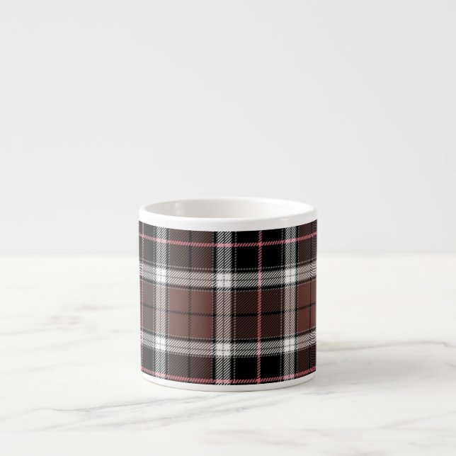 Taza De Espresso Brown Plaid (Frente)