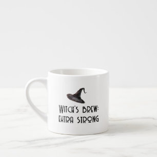Taza De Espresso Bruja Brew White Halloween