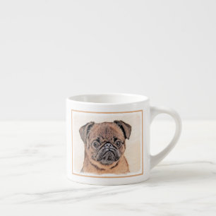 Taza De Espresso Bruselas Griffon Smooth Painting Original Dog Art