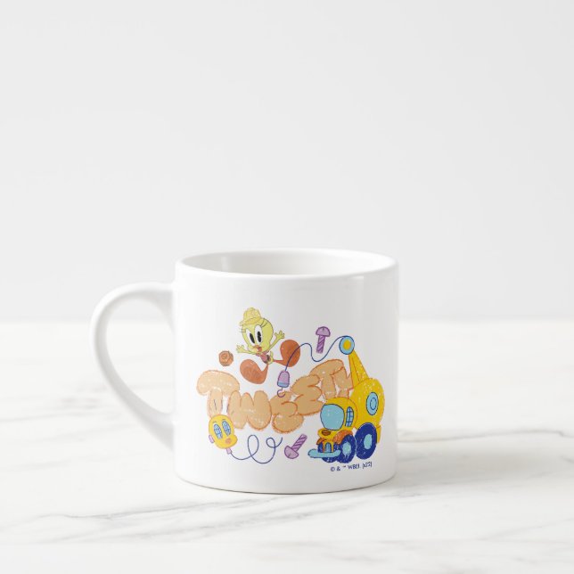 Taza De Espresso BUGS BUNNY BUILDERS™| Arte de esbozo TWEETET™ (Izquierda)