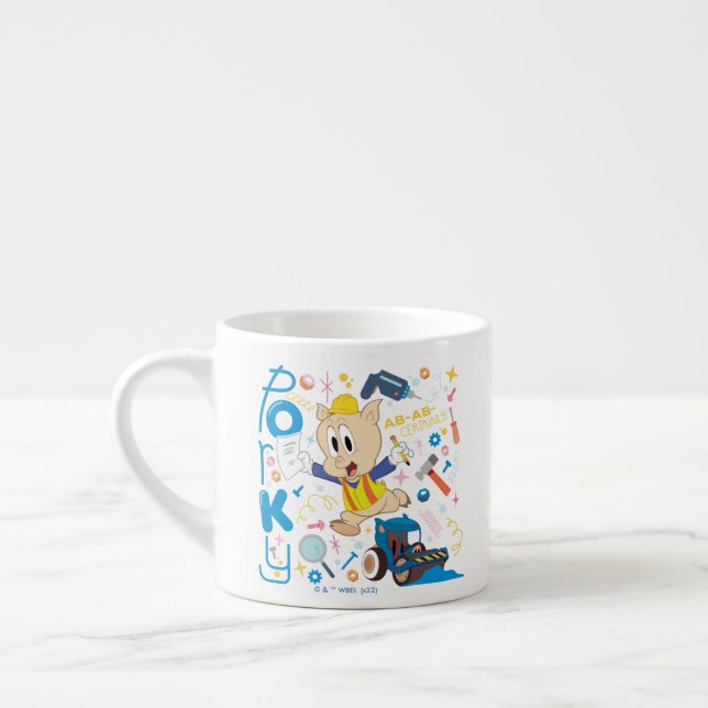 Taza De Espresso BUGS BUNNY BUILDERS™| Porky Pig Work Tools (Izquierda)