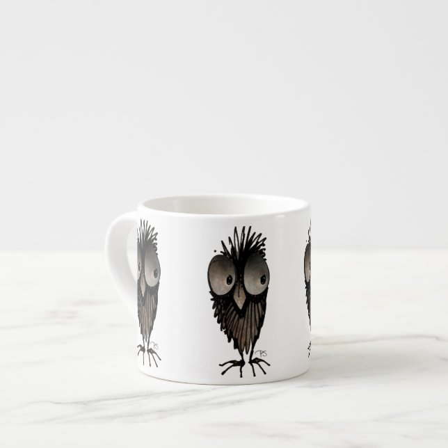 Taza De Espresso Búho divertido (Izquierda)