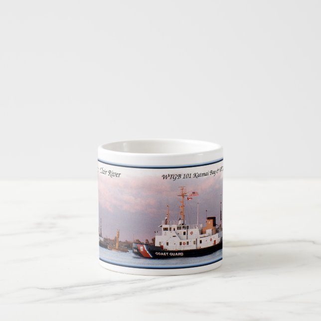 Taza De Espresso Buoy towing St. Clair River espresso mug (Frente)