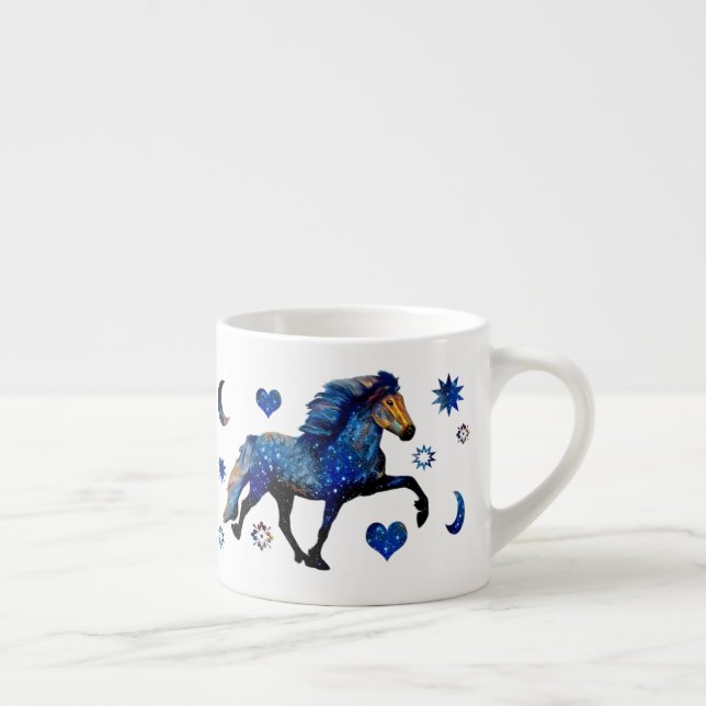 Taza De Espresso Caballo islandés Stary Night (Derecha)