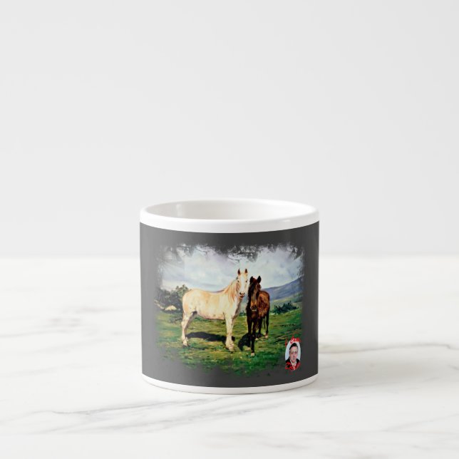 Taza De Espresso Caballos (Frente)