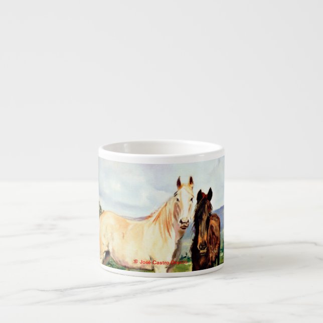 Taza De Espresso Caballos (Frente)