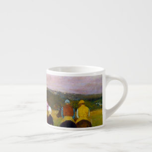 Taza De Espresso Caballos de carreras Edgar Degas en Longchamp