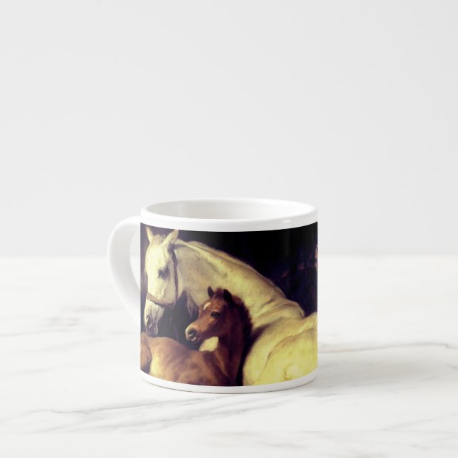 Taza De Espresso Caballos Landseer (Izquierda)
