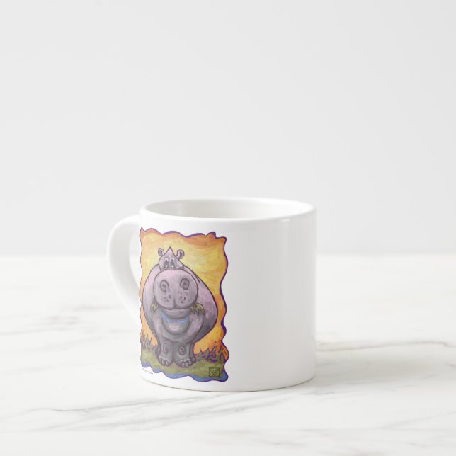 Taza De Espresso Cabezas y carpas cutáneas Hippopótamo (Izquierda)
