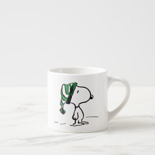 Taza De Espresso Cacahuetes   Gorra de nieve verde de Snoopy