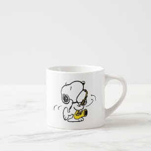 Taza De Espresso Cacahuetes   Snoopy Saxophone Player
