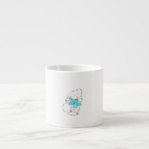 Taza De Espresso Cachorro de Bichon Frise Adorable Abraza Estrella