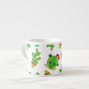 Taza De Espresso Cactus, Cactus Verde, Patrón Cactus