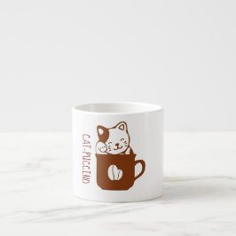 Taza De Espresso Café con gato lindo Mug