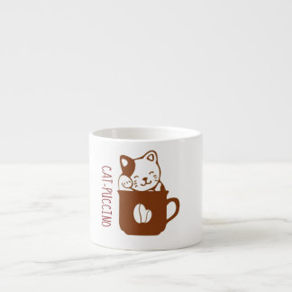 Taza De Espresso Café con gato lindo Mug
