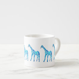 Taza De Espresso Café de la jirafa de la acuarela/taza creativos