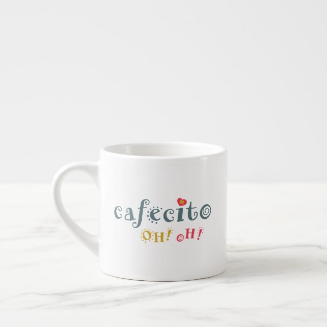 Taza De Espresso Café festivo del cubano de la mañana de Cafecito (Izquierda)