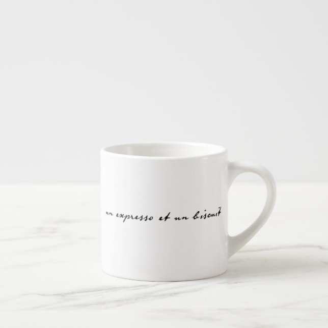 Taza De Espresso Café francés Espresso y escritura de cocina (Derecha)
