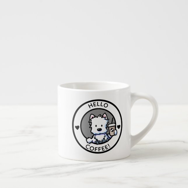 Taza De Espresso Café KiniArt Westie  (Derecha)
