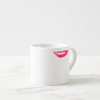 Taza De Espresso Café Lip Stain Mug-Lucky Pink