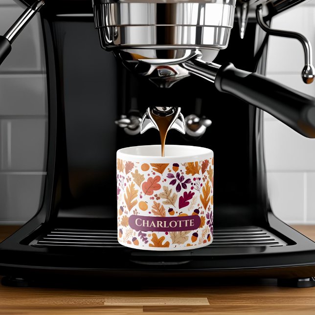 Taza De Espresso Caída personalizada - Nombre de hojas y acuñacione (Subido por el creador)