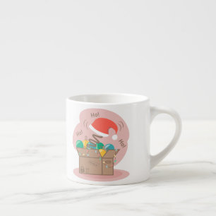 Taza De Espresso Caja de artesanías con decoración de Navidades y s