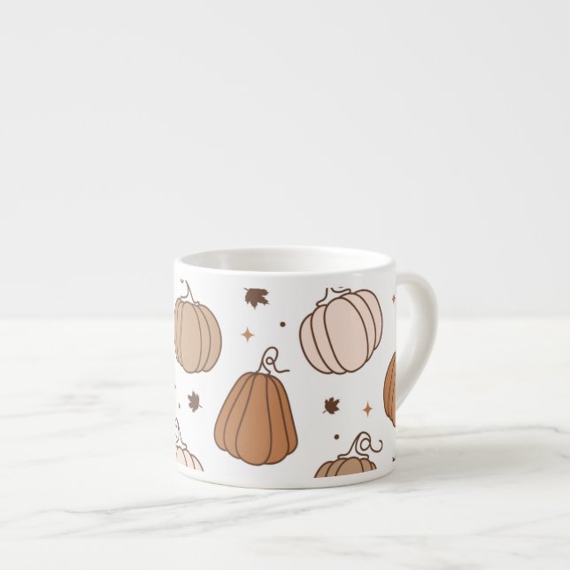 Taza De Espresso Calabaza de otoño Espresso Mug (Derecha)