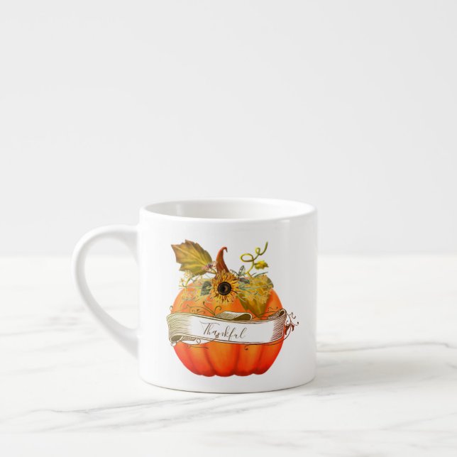 Taza De Espresso Calabaza otoñal personalizable (Izquierda)