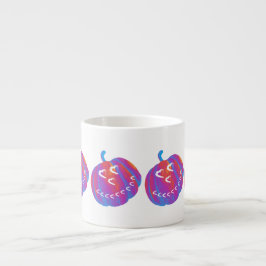 Taza De Espresso Calabaza psicodélica Corazón Espresso Mug